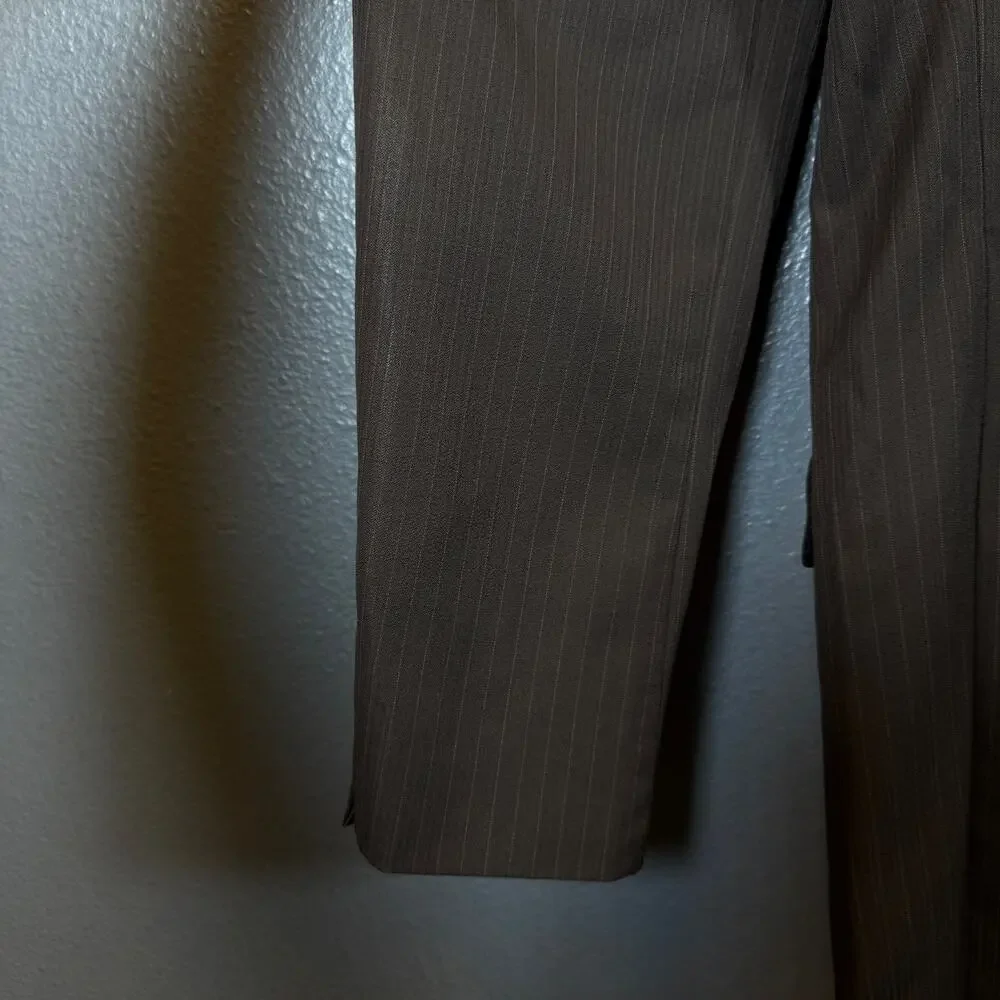 Pronto Uomo 39 long/33 waist grey suit jacket with pants 32/33 wool blazer 2 dot